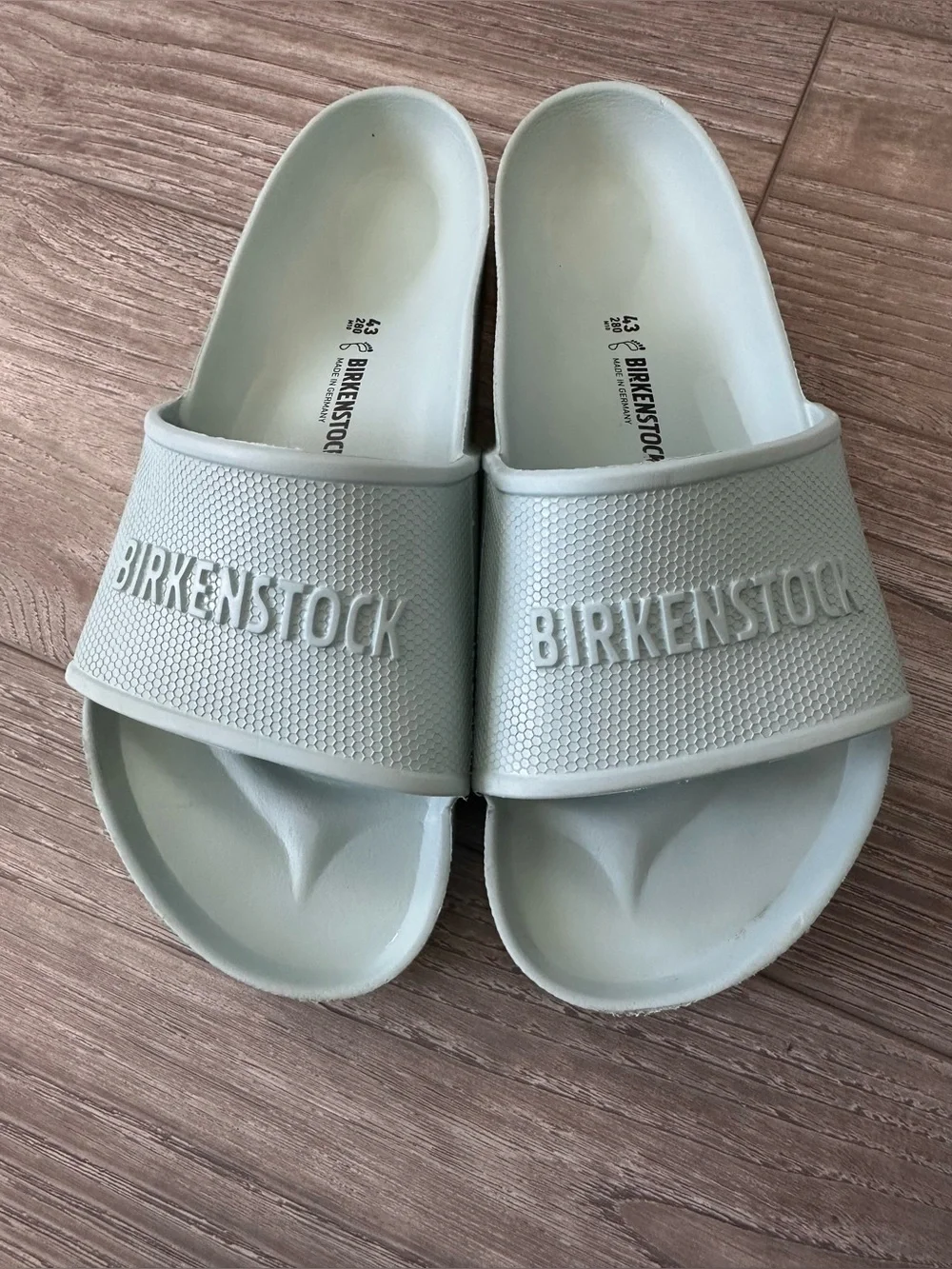 Birkenstock EVA Slide Sandals in Mint Green Size Men’s 10 EUC